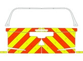 Striping Mitsubishi L200 2020- Half Chevrons Orange/Jaune/Blanc 10 cm