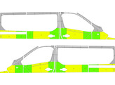 Striping Opel Vivaro/Renault Trafic L1H1 - Half Battenburg  left   right  2 sliding doors Ambuce