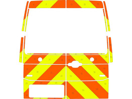 Striping Volkswagen Crafter 2017 H3 - Chevrons Avery Prismatic Orange/Yellow 20 cm 2 rear doors 270 