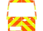 Striping Volkswagen Crafter 2017 H3 - Chevrons Avery Prismatic Orange/Yellow 20 cm 2 rear doors 270 