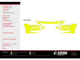 Arisco FRONT BUMPER Volvo V40 2012-  Yellow