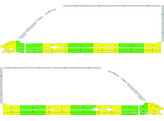 Striping Volkswagen Crafter 2017 L3H3 - Half Battenburg T11500 Green/Yellow/White  left   right  1 s