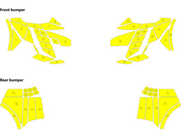 Arisco Pare-chocs Peugeot 2008 2019- Avery Prismatic T7513 Jaune PZ Polder