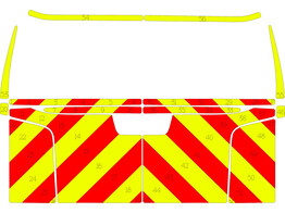 Striping Isuzu D-Max 2022 - Chevrons T11500 Red/Yellow 10 cm