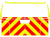 Striping Isuzu D-Max 2022 - Chevrons T11500 Rouge/Jaune 10 cm