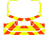 Striping Mercedes GLE 2022 - Chevrons T11500 Oranje/Geel 15 cm MUG/SMUR