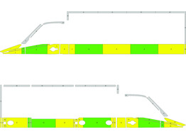 Striping Mercedes Sprinter Box Body half Battenburg Green/Yellow/White  left   right  Circuit Zolder