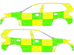 Striping BMW X5 SMUR Huy Battenburg Vert/Jaune/Blanc  gauche   droite 