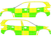 Striping BMW X5 MUG Huy Battenburg Green/Yellow/White  links   rechts 