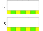 Striping Proline Anhanger - Half Battenburg Grun/Gelb/Wei   links   rechts 