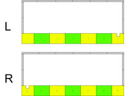 Striping Proline trailer - Half Battenburg Green/Yellow/White  left   right 