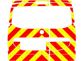 Striping Mercedes Citan- Chevrons T11500 Rood/Geel 10