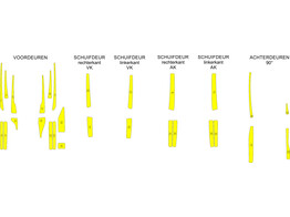 Striping VW T6/T5 Stroken binnenkant deuren T11513 yellow