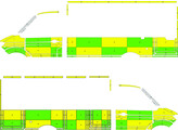 Striping MAN TGE/Volkswagen Crafter 2018- Strobel Box Body - Battenburg T11500 Green/Yellow/White -