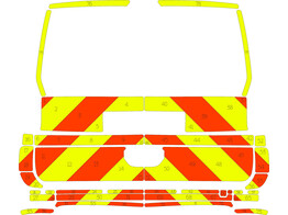 Striping VW Caddy 2021 - Chevrons T11500 Orange/Yellow 15 cm