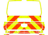 Striping VW Caddy 2021 - Chevrons T11500 Orange/Yellow 15 cm