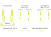 Striping VW Caddy 2021 - stroken binnenkant deuren T11513 yellow