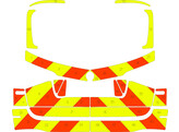 Striping Mercedes GLE 2022 - Chevrons T11500 Orange/Yellow 15 cm MUG/SMUR