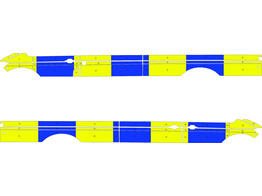 Stiping VW Crafter Full Single Battenburg T11500 Blauw/geel/wit Ukkel CP-POL