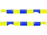 Stiping VW Crafter Full Single Battenburg T11500 Blauw/geel/wit Ukkel CP-POL