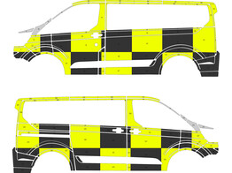 Striping Ford Transit Custom 2018- L1H1 Traffic Officer 1 schuifdeur