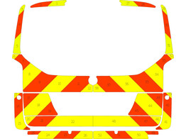 Striping Mercedes V-Class  EQV - Chevrons T11500 Orange/Yellow 15 cm - UZA