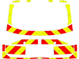 Striping Seat Tarraco - Chevrons T11500 Rouge/Jaune 10 cm