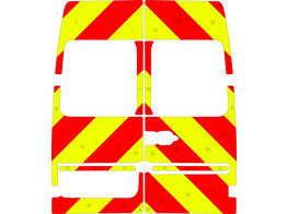 Striping Mercedes Sprinter old model  -2006 /VW Crafter  1996-2006 /VW LT 35 H2 Chevrons Red/Yellow