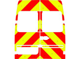 Striping Mercedes Sprinter ancien modele  -2006 /VW Crafter  1996-2006 /VW LT 35 H2 Chevrons Rouge/J