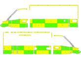 Striping mercedes sprinter box body Strobel battenburg yellow-green-white Oost-Limburg