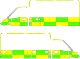 Striping Mercedes Sprinter 2020 Box Body Dulmer Kempen Battenburg Green/Yellow/White  left   right 