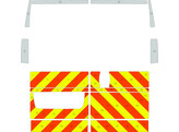 Striping Citroen Jumper/Peugeot Boxer H2 2006- Half Chevrons  under windows  Orange/Yellow/White 10