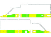 Striping Mercedes Sprinter Box Body half Battenburg Green/Yellow/White  left   right  RKV Diest