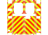 Striping Mercedes Sprinter Kast Chevrons Orange/Yellow Class 3 10cm RK Diest