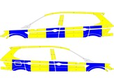 Striping VW Tiguan Allspace 2020 - Half Battenburg Blauw/Geel/Wit  links   rechts 