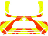 Striping Toyota Highlander SMUR Chevrons Orange/Jaune 15 cm Saint-Luc