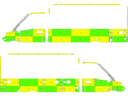 Striping Mercedes Sprinter/Kast Battenburg Groen/Geel/Wit  links   rechts  HVZ zone1 W1V9071531N155967