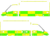 Striping Mercedes Sprinter Box Body Battenburg Green/Yellow/White  left   right   HVZ zone1