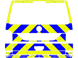 Striping  VW T6.1 Chevrons yellow/blue 15cm   bumper