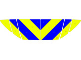 Striping Audi A4 Berline half chevrons capot T11500 yellow/blue 15cm