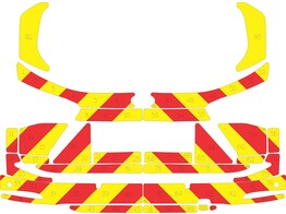 Striping Ford Focus Clipper 2018 - Chevrons T11500 Red/Yellow 10 cm