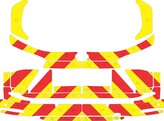 Striping Ford Focus Clipper 2018 - Chevrons T11500 Rouge/Jaune 10 cm