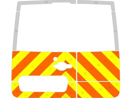 Striping  Renault Kangoo Half Chevrons T11500 Orange/Yellow/White 10 cm