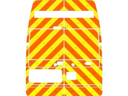 Striping Ford Transit  old model  H3 Full rear Chevrons Orange/Yellow/White 10 cm