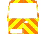 Striping Volkswagen Crafter 2017 H3 - Chevrons Avery Prismatic Orange/Yellow 20 cm 2 rear doors 180 