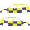 Striping Volvo V90 2018- Battenburg Blue/Yellow KIT  Left   Right 