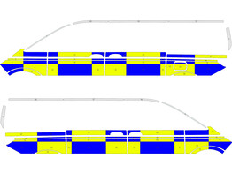 Volkwagen T7 Multivan Battenburg NIV2  7 blokken 