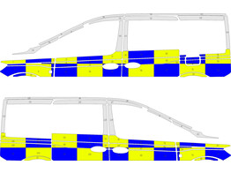 Striping Volkswagen Caddy 2021- Battenburg NIV2