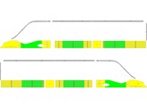 Striping Opel half Battenburg Groen/Geel/Wit  links   rechts  RKV RAND rolluiken