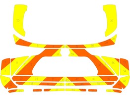 Striping Toyota Highlander MUG Chevrons Orange/Yellow 15 cm